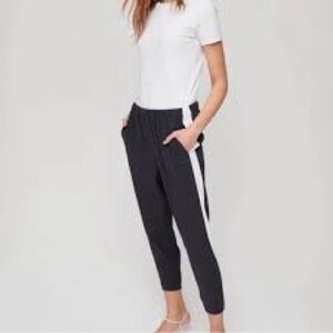 Babaton Medium Jogger Black White Tuxedo Track Pants Size M
